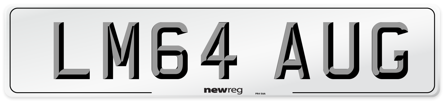 LM64 AUG Number Plate from New Reg